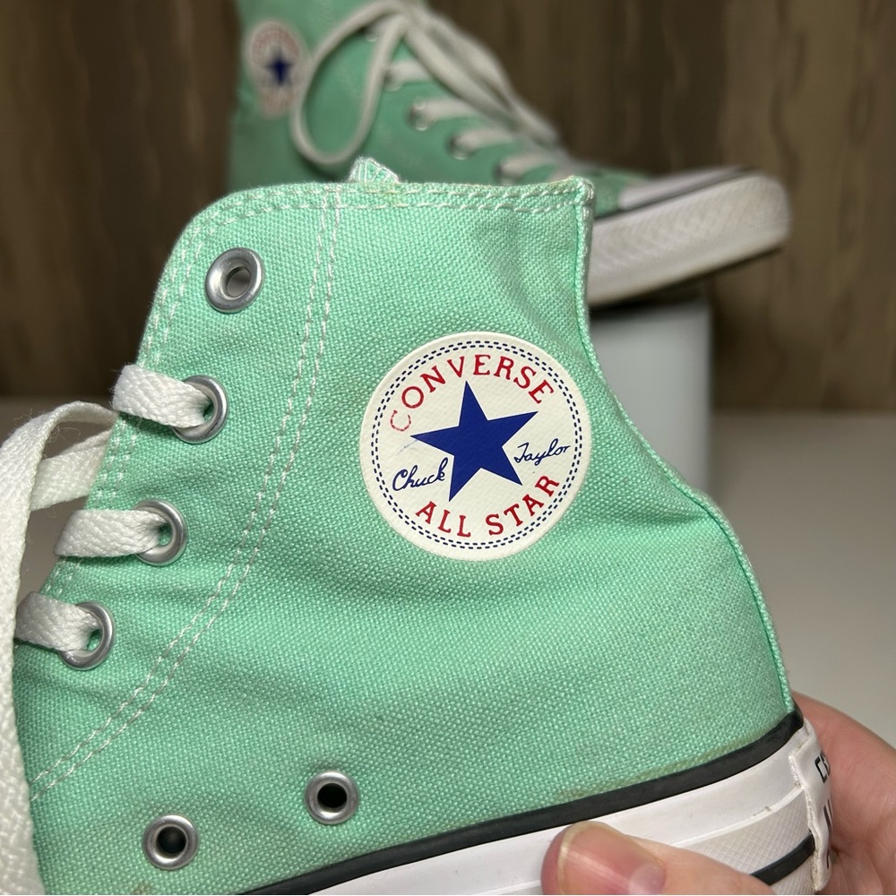 Converse Chuck Taylor All Star High Women's 6 Men's 4 Aqua Beach Glass Green
